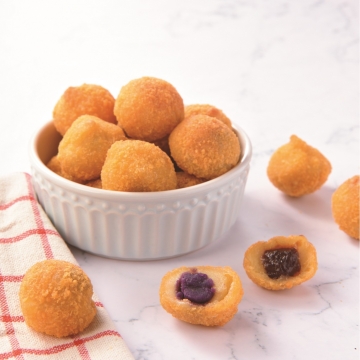 Crispy Sweet Potato Balls (Brown Sugar Mochi / Purple Sweet Potato Flavor)